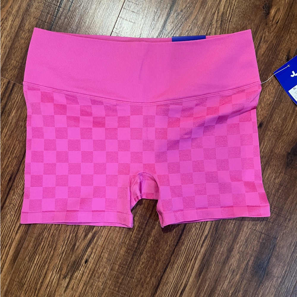 JoyLab Pink Checkered Athletic Shorts
